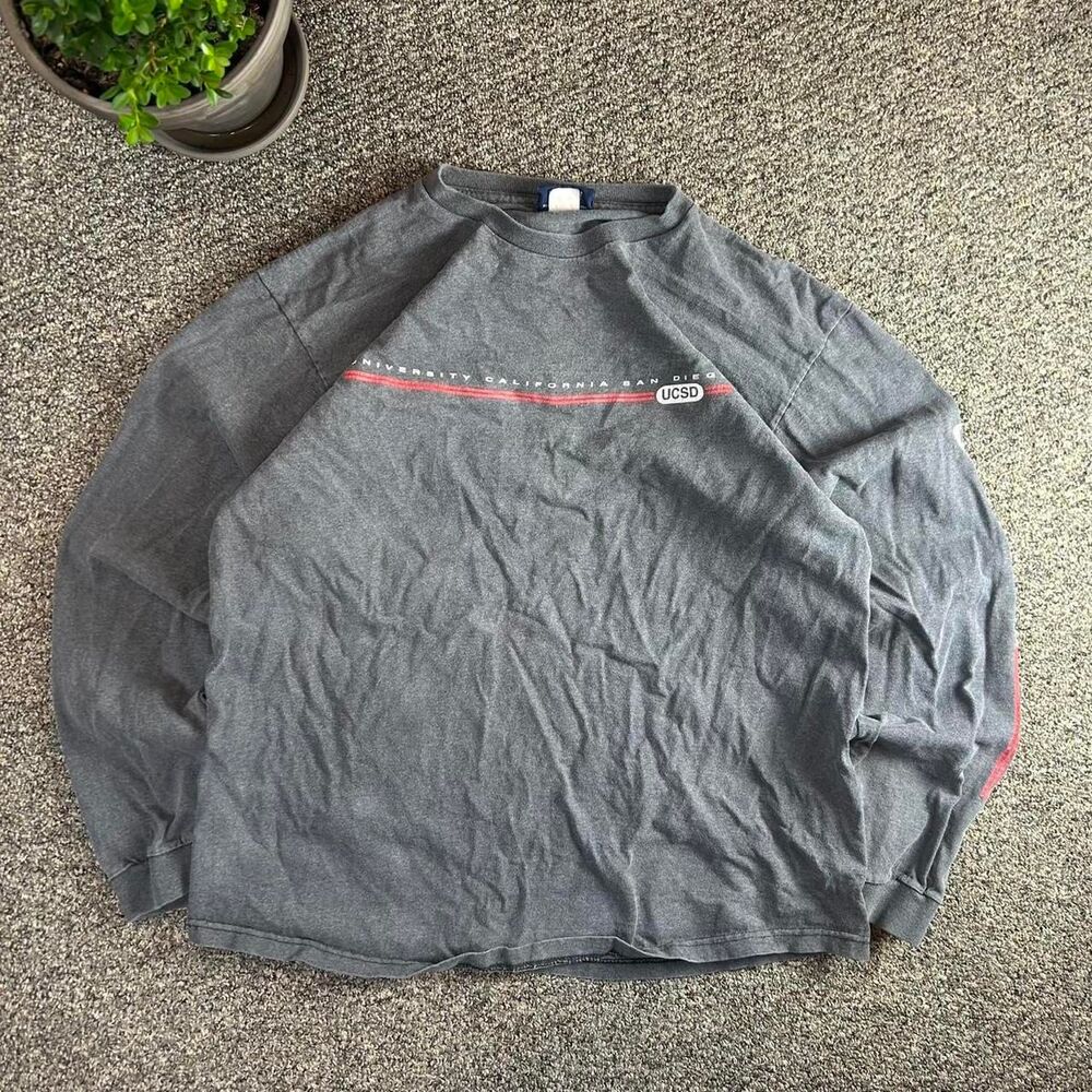 Jansport Men's Grey and Navy T-shirt